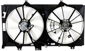 Radiator Fan Shroud Assembly for Toyota Camry 2012-2017, Dual Fan, 2.5L Engine, Excluding Hybrid Models, Replacement