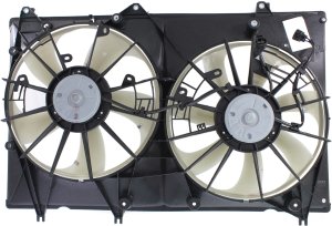 Radiator Fan Shroud Assembly for Toyota Highlander 2011-2013, 3.5L, with Tow Package, USA-Built Vehicle, Without Control Module, Replacement