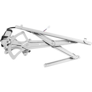 Power Front Window Regulator with Motor for Toyota Sequoia 2001-2007, Tundra (Crew Cab) 2004-2006, Left (Driver), 2 Pins, Replacement