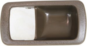 Front Door Handle Inside Bezel for Toyota Camry 1992-1996, Right (Passenger), Brown, Replacement