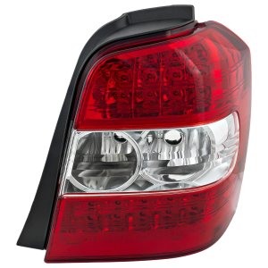 Tail Light for Toyota Highlander 2006-2007, Right (Passenger) Side, Lens and Housing, Clear and Red Lens, Hybrid Model, Replacement
