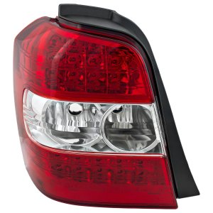 Tail Light for 2006-2007 Toyota Highlander, Left (Driver), Lens and Housing, Clear and Red Lens, Hybrid Model, Replacement