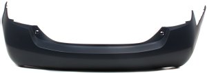 Rear Bumper Cover for Toyota Camry 2007-2011, Primed (Ready to Paint), with Single Exhaust Hole, Hybrid Model, USA Built, Replacement