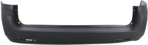 Rear Bumper Cover for Toyota Sienna 2011-2020, Primed (Ready to Paint), Excluding SE/SE Premium Models, without Park Distance Control Sensor Holes, Replacement