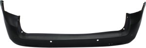 Rear Bumper Cover for Toyota Sienna 2011-2017, Primed (Ready to Paint), Excludes SE Model, with Park Distance Control Sensor Holes, Replacement