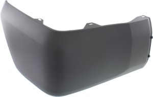 Rear Bumper End Right (Passenger) Extension Cover for Toyota Tundra 2014-2021, Textured Plastic/Resin Type, w/o Park Assist Sensor Holes, Replacement