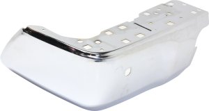 Rear Bumper End Extension for 2014-2021 Toyota Tundra, Left (Driver), Chrome, Steel Type, with Park Assist Sensor Holes, Replacement