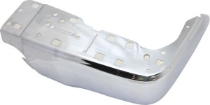 Rear Bumper End Right (Passenger) Extension for Toyota Tundra 2014-2021, Chrome, Steel Type, without Park Assist Sensor Holes, Replacement
