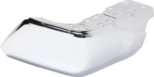 Rear Bumper End Extension for Toyota Tundra 2014-2021, Left (Driver) Side, Chrome, Steel Type, without Park Assist Sensor Holes, Replacement