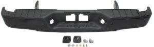 Step Bumper Face Bar and Pad for Toyota Tundra 2007-2013, Includes Pad Provision, Mounting Bracket, Black Finish, PAS Holes, Rock Warrior Package, Fleetside Style, Replacement