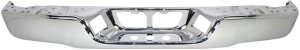 Step Bumper Face Bar for Toyota Tundra 2007-2013, Chrome, without Pad, with Pad Provision, without Mounting Bracket, without PAS Holes, without Rock Warrior Package, Fleetside, Replacement