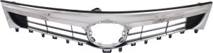 Chrome Shell/Painted Black Insert Grille for Toyota Avalon 2013-2015, Excludes Hybrid Model, Without Pre-Collision System, Replacement