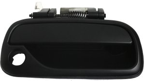 Front Exterior Door Handle Right (Passenger) for Toyota Tundra 2000-2006, Smooth Black, Standard/Extended Cab Pickup, Replacement