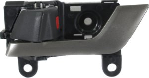 Front Interior Door Handle for 2008-2013 Toyota Highlander, Left (Driver), Inside, Metallic Trim, Also Fits Rear, Replacement