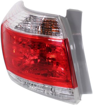 Tail Light Assembly for Toyota Highlander 2011-2013, Left (Driver), Excludes Hybrid Models, USA Built Vehicle, Replacement
