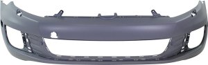 Front Bumper Cover for Volkswagen GOLF/GTI 2010-2014, Primed (Ready to Paint), with Headlight Holes, without Park Assist Sensor Holes, Excluding R Model, Hatchback, Replacement