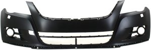Front Bumper Cover for Volkswagen Tiguan 2009-2011, Primed (Ready to Paint), with Headlight Washer Holes, Type 2, Replacement
