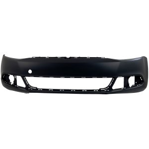 Front Bumper Cover for Volkswagen Jetta Sedan (2011-2014), Primed (Ready to Paint), without Headlight Washer and Intelligent Park Assist System Holes, Excludes GLI Model, Replacement