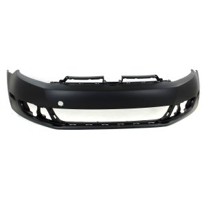 Front Bumper Cover for Volkswagen Golf Hatchback 2010-2014, Primed (Ready to Paint), Excluding R Model, Without Headlight Washer Holes, Replacement