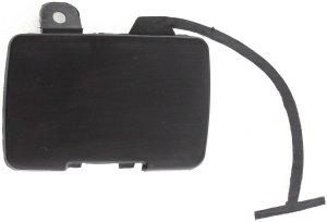 Front Bumper Tow Hook Cover for Volvo S60 2001-2004, Right (Passenger), Excludes R Models, Black, Replacement