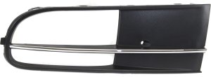 Front Fog Light Molding for 2013-2019 Volkswagen Beetle, Left (Driver), Black with Chrome Insert, Convertible, Replacement