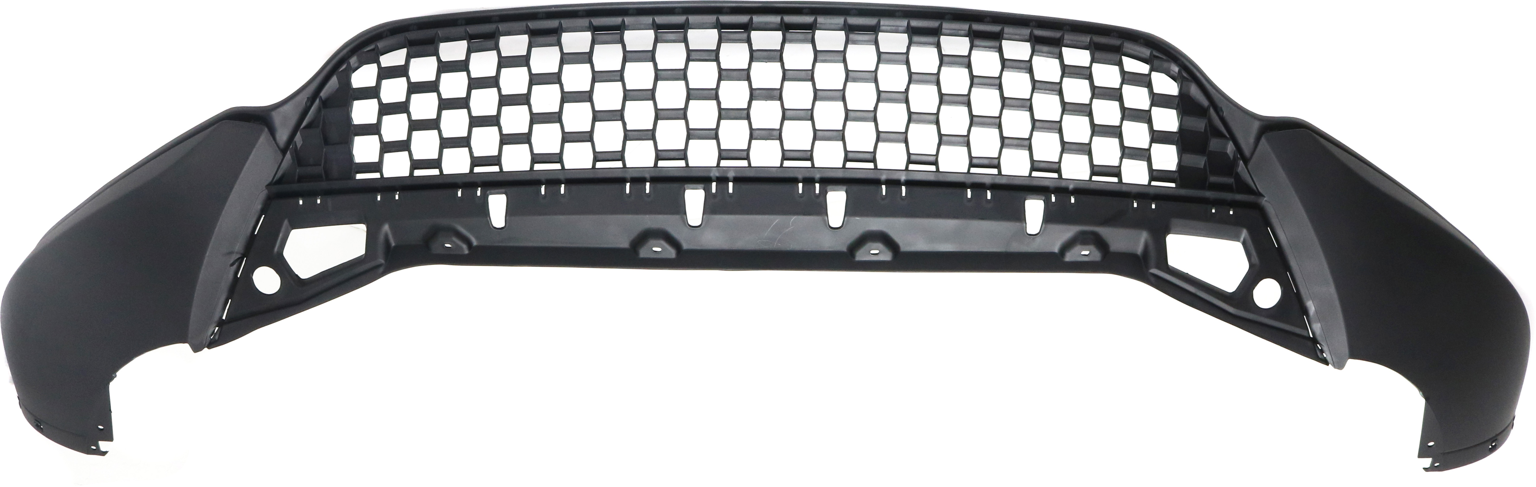 Front Lower Valance Spoiler for Volkswagen Tiguan 2012-2017 and Tiguan Limited 2017-2018, Textured, Without Parking Aid Sensor Holes, Replacement