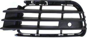 Front Bumper Grille for Volkswagen Touareg 2011-2014, Left (Driver), Outer, Textured Black, Replacement