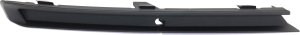 Front Bumper Molding End Plate Textured with Fog Light Holes for 2015-2018 Volkswagen Jetta, Left (Driver) Side, Excludes Wolfsburg Edition Model 2018, Replacement