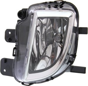 Front Fog Light Assembly for Volkswagen GTI 2010-2014, Jetta 2011-2017, Halogen, Left (Driver), GLI Model To 2010-2016, Replacement