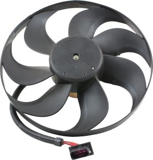 Radiator Fan Assembly for Volkswagen Golf 1999-2006 & Audi TT 2000-2006, Left (Driver), Single Fan, Replacement