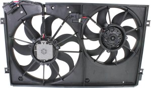 Radiator Fan Assembly for VW Jetta 2005-2014, Dual Fan, 2.5L Engine, without Louver Type, Replacement