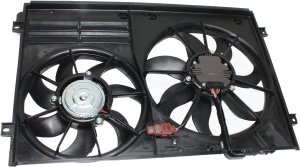 Radiator Fan Assembly for Volkswagen Jetta 2005-2016, Dual Fan, with Louver Type, Replacement