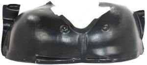 Front Fender Liner for Volkswagen Touareg 2008-2010, Left (Driver) Side, Plastic, Vacuum Form, 3.6L/4.2L Engine, Replacement