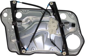 Front Window Regulator for Volkswagen Golf/Jetta 1999-2006, Manual, Right (Passenger), with Panel, 4-Door, Replacement