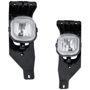 Fog Light Assembly for Ford F-Series Super Duty (2005-2007), Halogen, Clear Lens, Right (Passenger) and Left (Driver) Side, Replacement