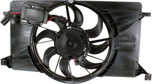 Radiator Fan Assembly for Ford Focus 2012-2018, 2.0L Non-Turbo, Suitable for Gas or Electric, Includes Control Module, Replacement