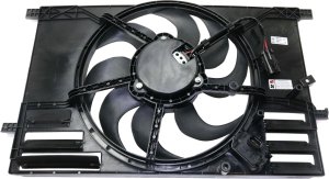 Radiator Fan Assembly for 2015-2022 Promaster City and 2016-2018 Fiat 500X, Single Fan, 2.4L, Includes Resistor, Replacement