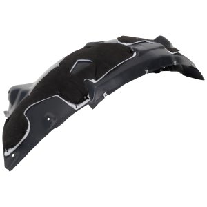Front Fender Liner for Ford F-150 2021-2023, Left (Driver), Plastic, Vacuum Form with Rubber and Aluminum Pad, for Lariat/Limited/King Ranch/Platinum/Tremor/(3.0L Eng., XL/XLT Models), Crew/Extended Cab, Replacement
