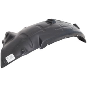 Front Fender Liner for 2021-2023 Ford F-150, Left (Driver), Plastic, Vacuum Form, Aluminum Pad, 2.7/3.0 Regular/3.3/3.5/5.0L Turbo Eng., XL Model, Crew/ Extended Cab 2021, Replacement