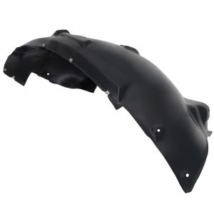 Front Fender Liner Right (Passenger) for Ford F-150 2021-2023, Plastic, Vacuum Form with Rubber and Aluminum Pad, for 2.7L, 3.0L-Regular, 3.3L, 3.5L, 5.0L Turbo Engine, XLT Model, Crew, 2021 Extended Cab, Replacement