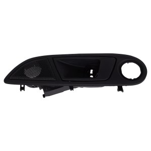 Front Interior Door Handle for Ford Fiesta 2011-2019, Left (Driver), Textured Black, with Power Switch Hole, S Model, Replacement