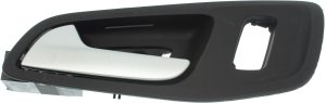Front Interior Door Handle for 2013-2017 Ford Escape, Left (Driver) Side, Silver Lever/Black Housing, Small Hole, SE Model, Replacement