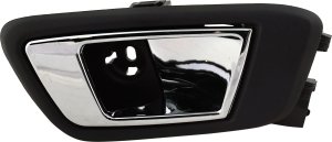 Rear Interior Door Handle for Ford Fiesta 2014-2019, Right (Passenger), Chrome/Textured Black, Suitable for SE Models (up to 11-28-2016), ST and Titanium Editions, Replacement
