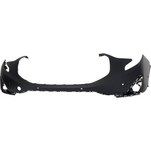 Front Bumper Cover for GMC Terrain Denali Model 2018-2021, Upper, Primed (Ready to Paint), with Parallel Park Assist Sensor Holes, Replacement