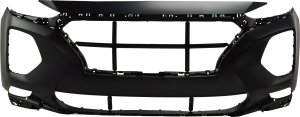 Front Bumper Cover for Hyundai Santa Fe 2019-2020, Upper Section, Primed (Ready to Paint), Replacement