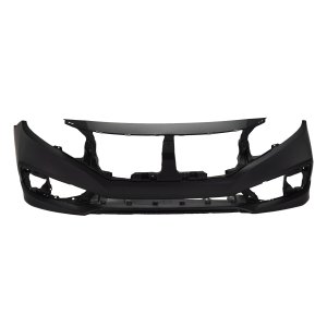 Front Bumper Cover for Honda Civic 2019-2020, Primed (Ready to Paint), 1.5L Engine, Japan Built, Sedan, Excludes Si Model, Replacement