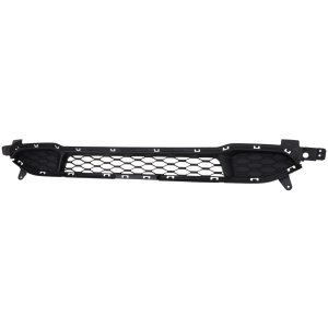 Front Bumper Grille for Hyundai KONA 2018-2021, Lower Position, Black Plastic, without Fog Light Holes and Pedestrian Recognition, Replacement
