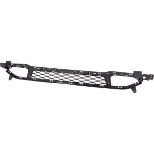 Front Bumper Grille for Hyundai KONA 2018-2021, Lower, Black, Plastic, with Fog Light Holes, without Pedestrian Recognition, Replacement