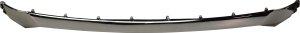 Front Bumper Molding Garnish for Hyundai Santa Fe 2019-2020, Center Position, Dark Chrome, Replacement