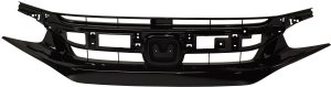 Grille for Honda Civic 2019-2021, Painted Black Shell and Insert, Sport Model, for Coupe/Sedan, Replacement